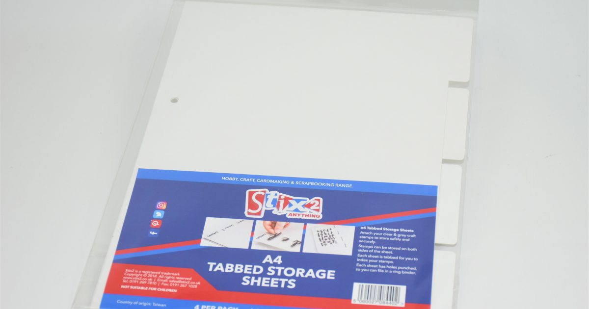 A4 Tabbed Stamp Storage Sheet Stix2