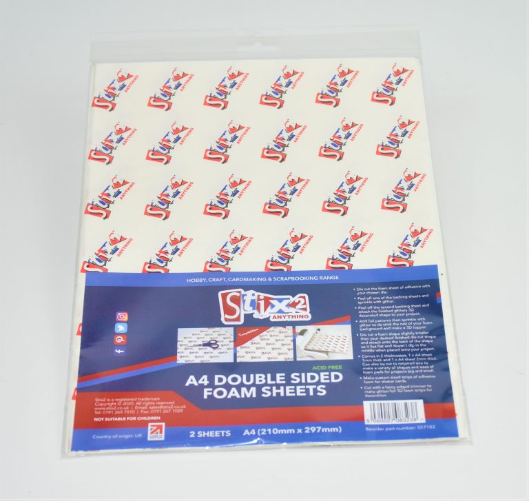 Double Sided A4 Sheets of Foam 210mm x 297mm Stix2
