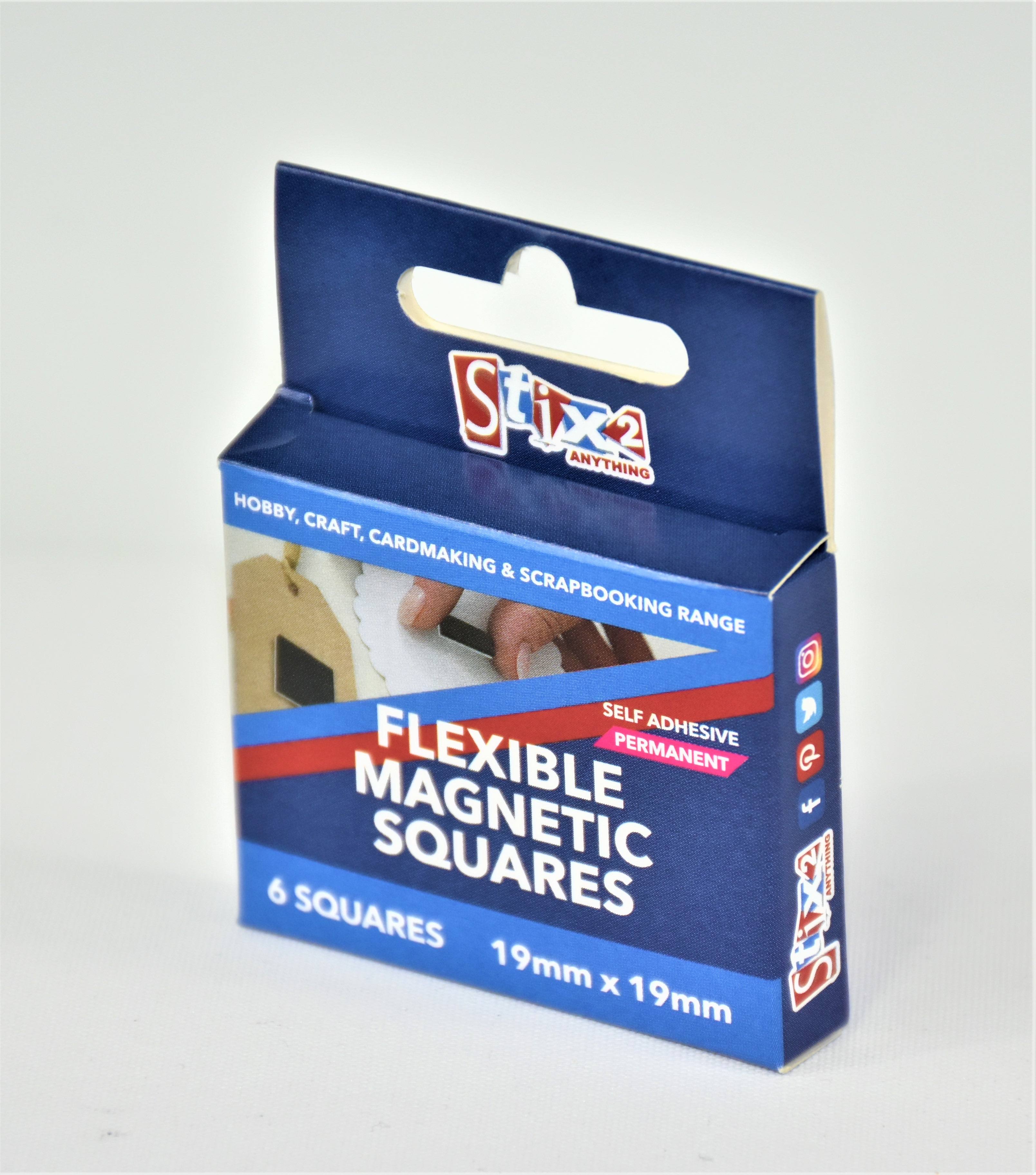 Each 0.8x0.8x0.08 Flexible Magnet Squares with Adhesive Backing:112 Squares 
