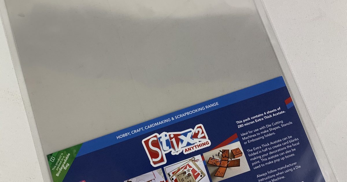 A4 Extra Thick Clear Acetate Sheets 280 Micron thick 210mm x 297mm