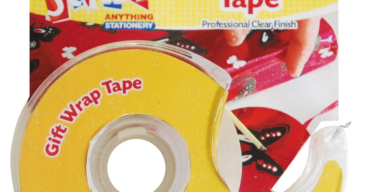 Permanent Gift Wrap Tape Single Roll of 19mm x 20m Stix2