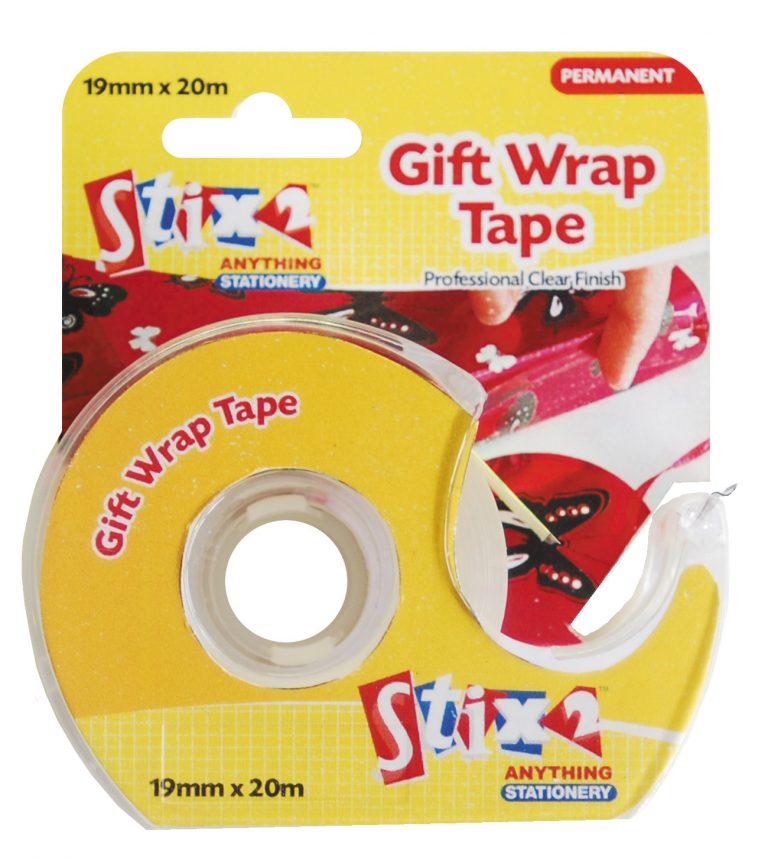 Permanent Gift Wrap Tape Single Roll of 19mm x 20m Stix2