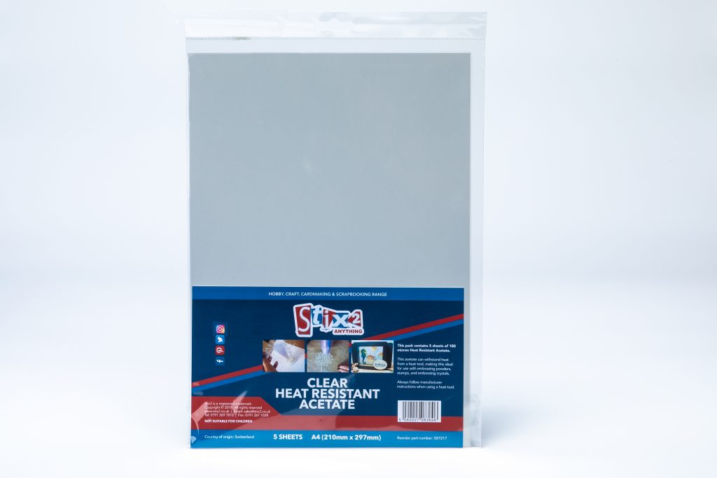 Clear Heat Resistant Acetate Sheets 100 Micron thick 210mm x 297mm