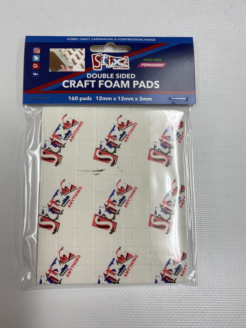 Craft Foam Pads 12mm x 12mm x 3mm Stix2