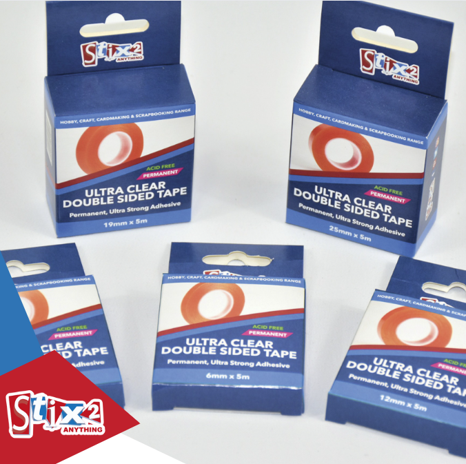 Stix2 Ultra Clear Double Sided Tape Full Range