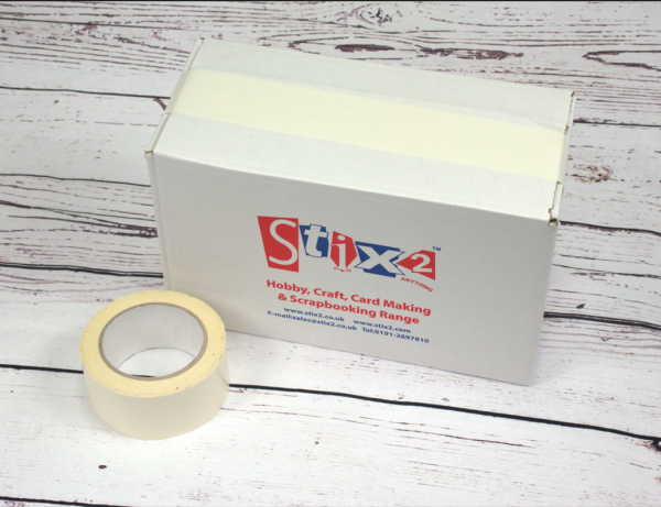 Stix2 white paper packaging tape