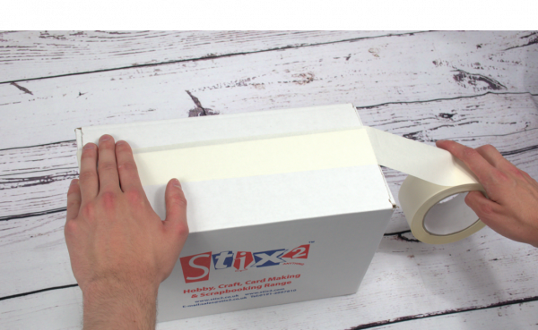 Stix2 White Paper Packaging Tape