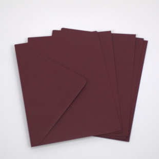burgundy envelopes